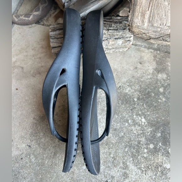 Crocs Iconic Comfort Black Slide flip flop Sandals Sz-W11.  M - Picture 5 of 6